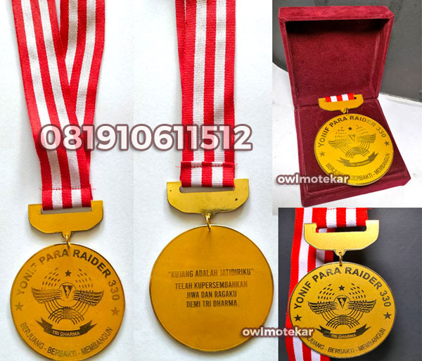 medali kuningan yonif raider