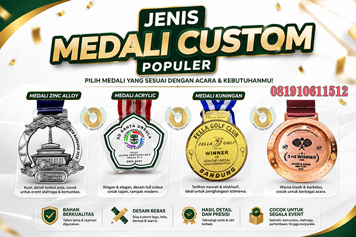 jenis medali custom